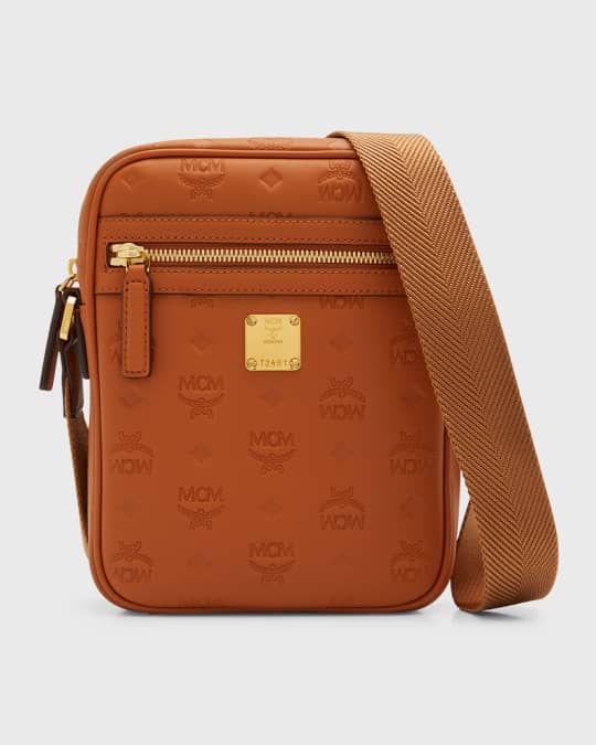 Men s Klassik Leather Heritage Logo Mini Crossbody Bag