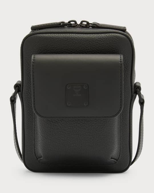 MCM Crossbody Bag Men Leather Black