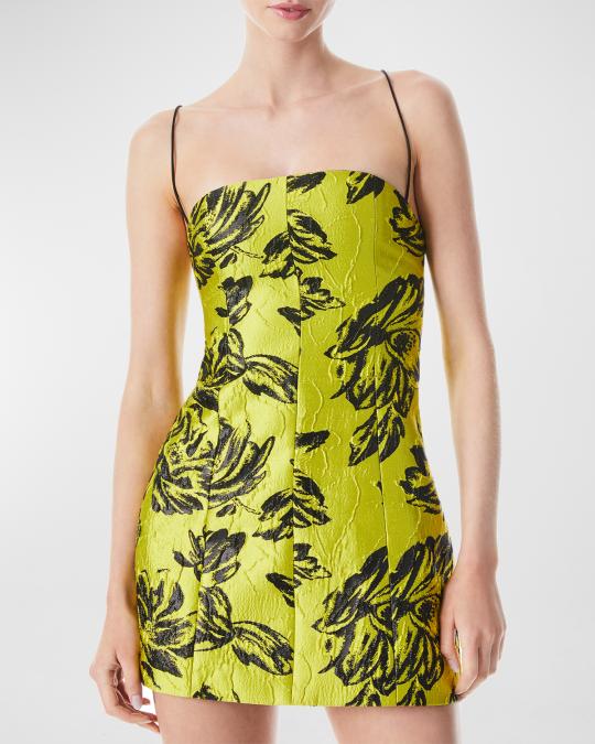 alice + olivia tayla mini dress ALICE + OLIVIA Tayla Structured Jacquard Mini Dress