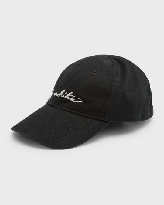 Off-White Men's Logo Script Baseball Cap | Neiman Marcus