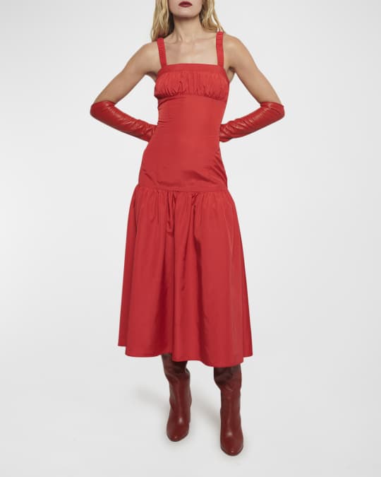 Selena Drop Waist Midi Dress