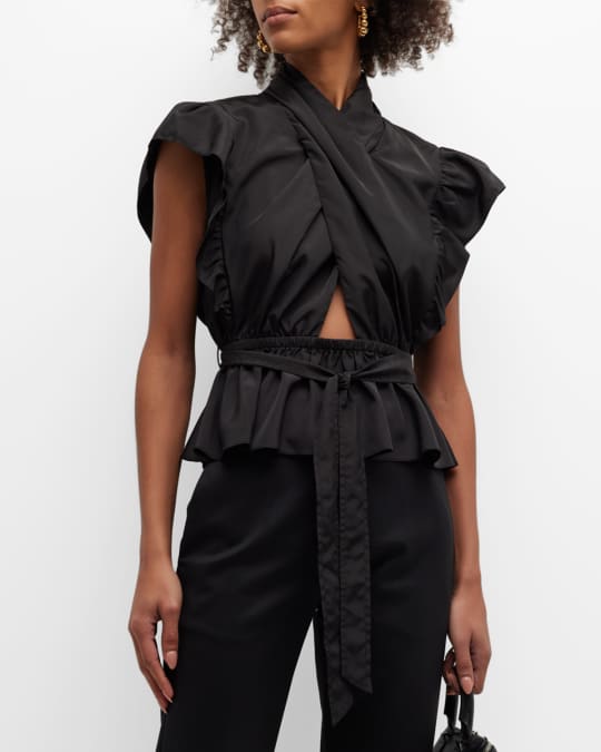 Brynn Ruffle Wrap Top 
