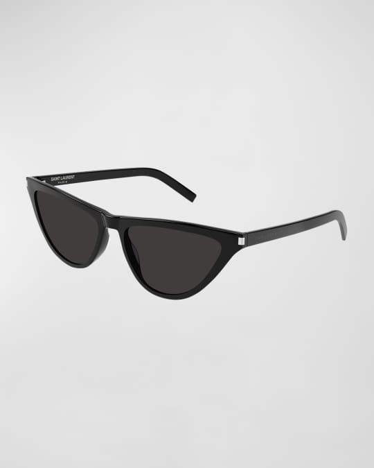 Saint Laurent Slim Logo Acetate Cat-Eye Sunglasses | Neiman