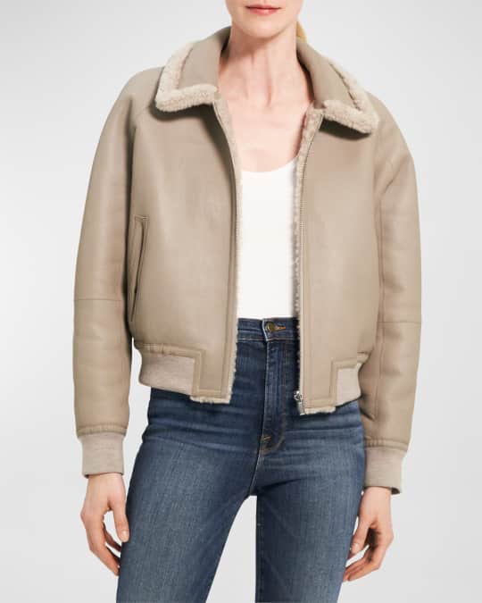 Theory shearling jacket store