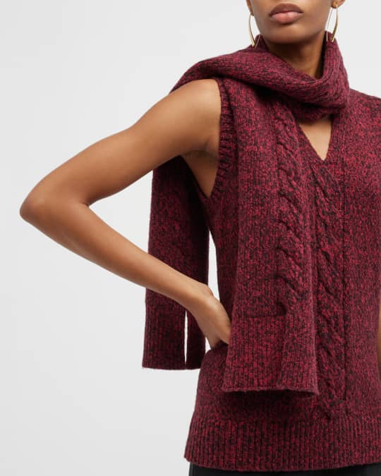 Misook CableKnit Melange Scarf Neiman Marcus