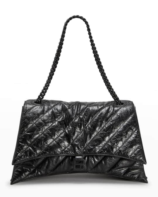Balenciaga Crush Medium Quilted Chain Shoulder Bag | Neiman Marcus