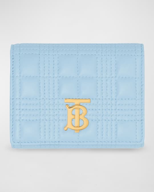 Burberry Lola TB Quilted Leather Compact Wallet | Neiman Marcus