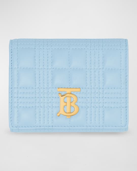 Burberry Unisex TB Monogram Lola Zip Wallet in Light Blue