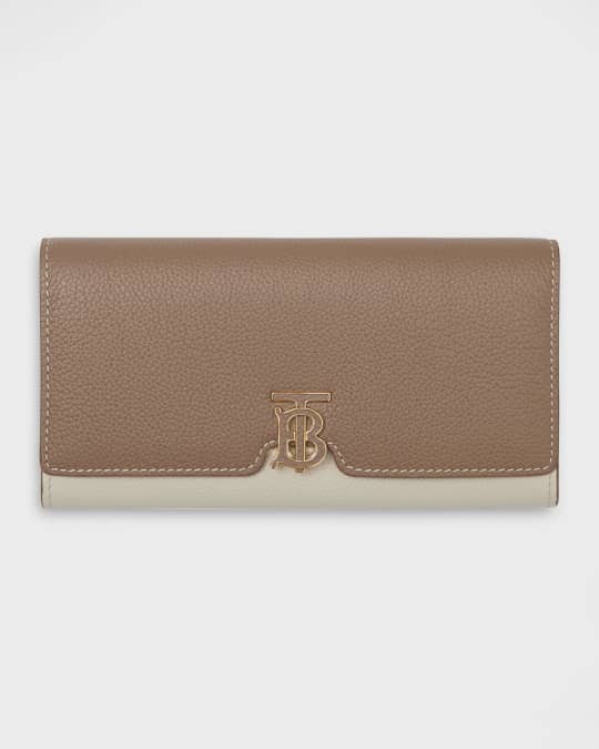 Burberry Blue Leather Flap Continental Wallet