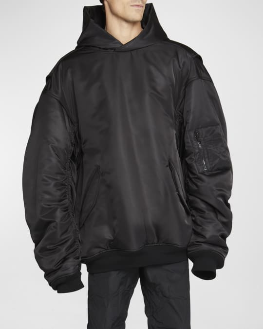 Balenciaga Men s Pullover Puffer Bomber Jacket Neiman Marcus