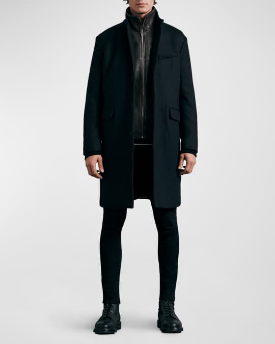 Rag Bone Men's Sloane Wool Overcoat Neiman Marcus