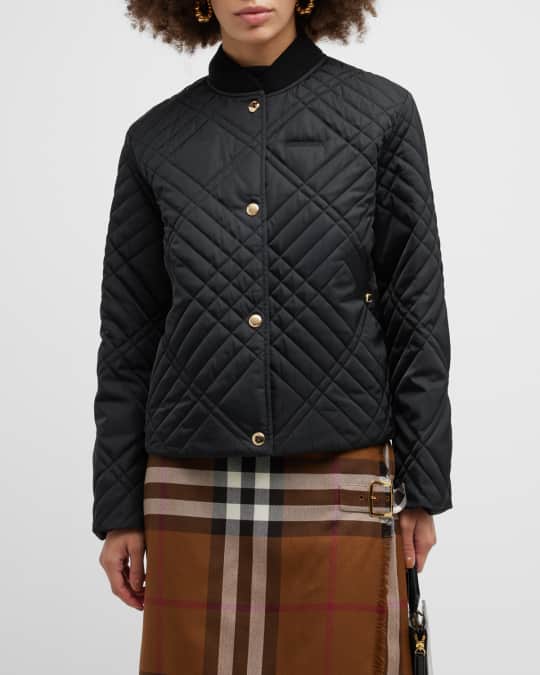 Burberry Thirlby Check Quilted Bomber Jacket Neiman Marcus