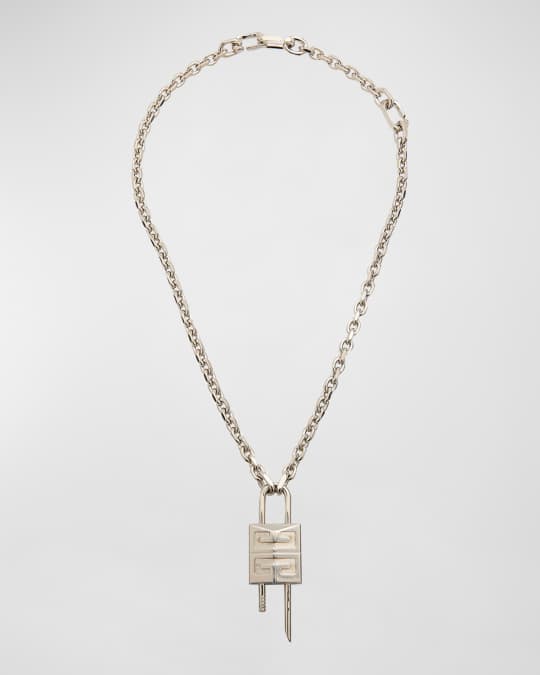 Givenchy Men's 4G Padlock Chain Necklace | Neiman Marcus