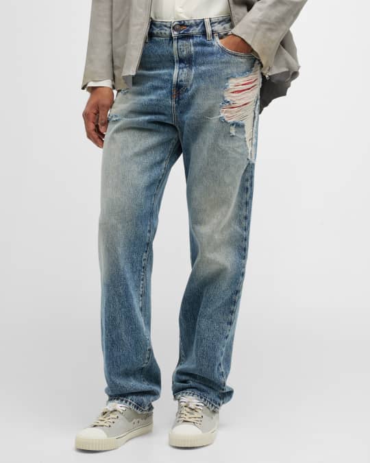 Diesel Men's 1955 Relaxed-Fit Destroyed Jeans Neiman Marcus