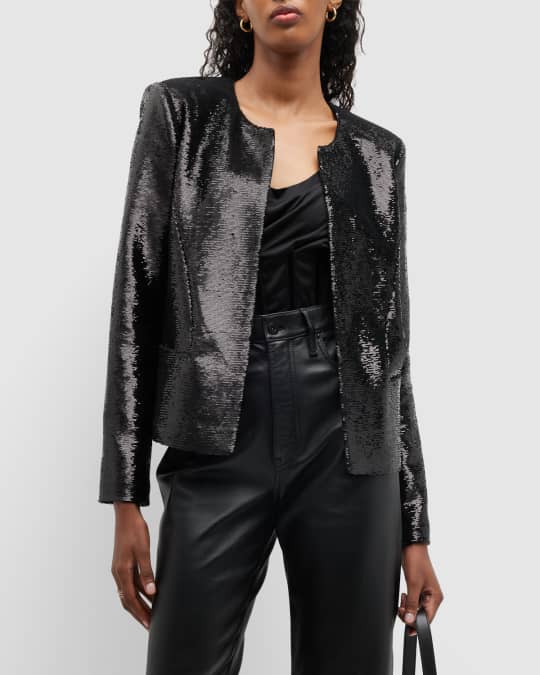 Cholena Sequined Open Front Jacket
