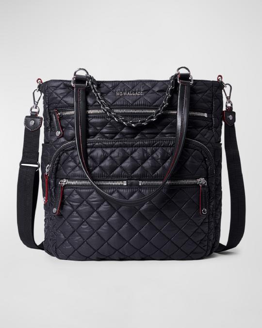 MZ Wallace Crosby Magazine Recycled Nylon Shoulder Bag | Neiman Marcus