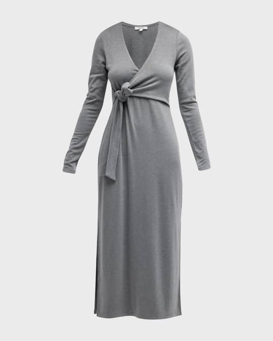 Splendid Astrid Faux-Wrap Jersey Midi Dress | Neiman Marcus
