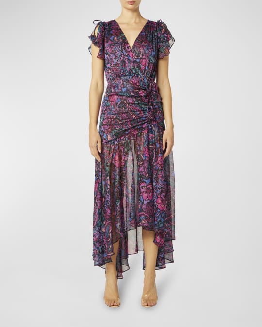 Colette High Low Floral Chiffon Dress