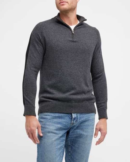Neiman Marcus Men's Cashmere QuarterZip Sweater Neiman Marcus