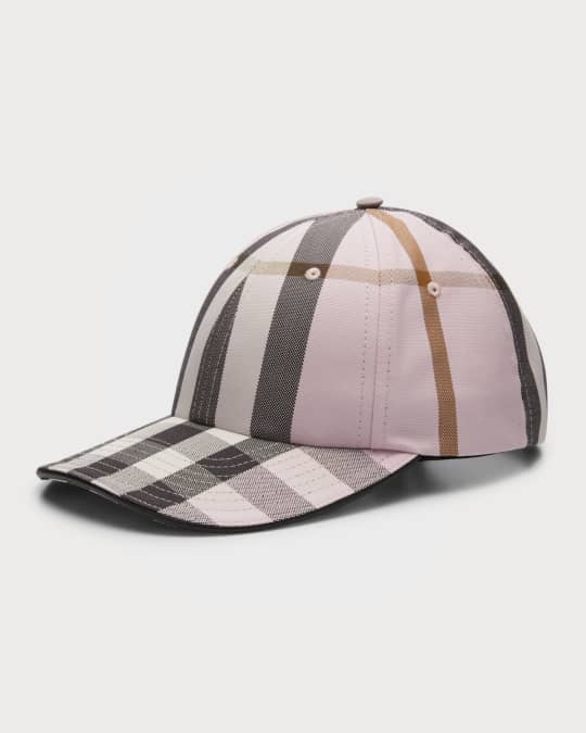 帽子 GIANT CHECK CANVAS BASEBALL CAP Burberry Burberry Giant Check Canvas Baseball Cap | Neiman Marcus
