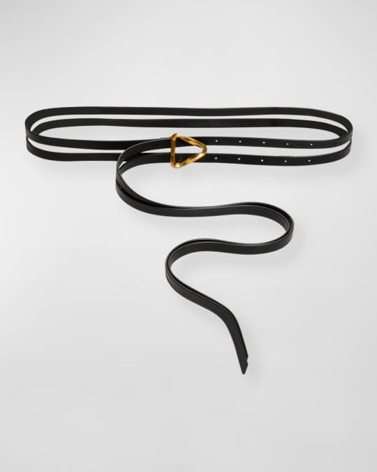 ベルト BOTTEGA VENETA BLACK LEATHER GRASP BELT Bottega Veneta Grasp Double Strap Leather Belt | Neiman Marcus
