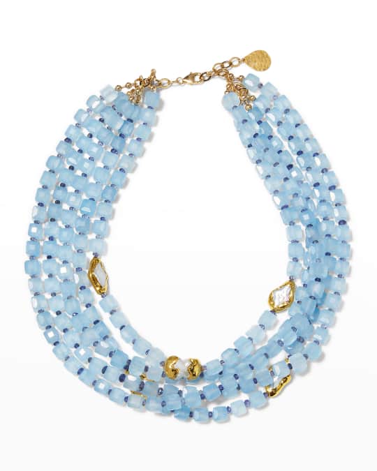 Devon Leigh Periwinkle Chalcedony Multi-Strand Necklace | Neiman Marcus