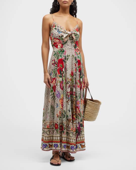 Camilla tie shop front maxi dress