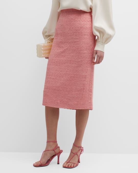 Tweed Midi Pencil Skirt
