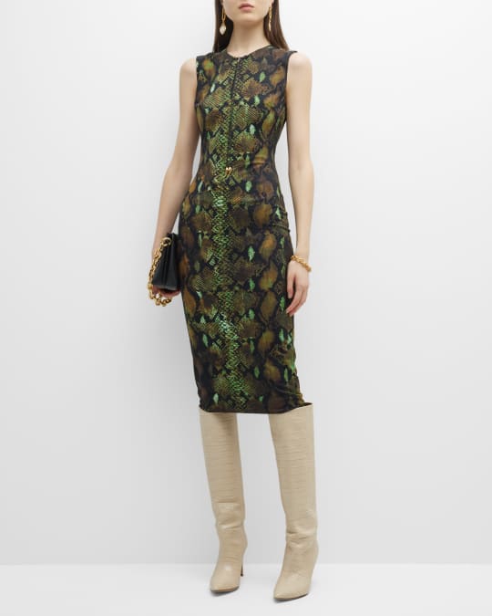 green emerald velvet dress ON THE MOVE SNAKE PU MINI DRESS – AKIRA main image 1
