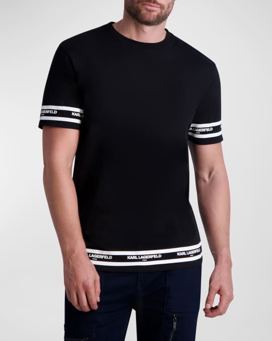 Karl Lagerfeld Paris Men s Logo Tape Crew T Shirt Neiman Marcus