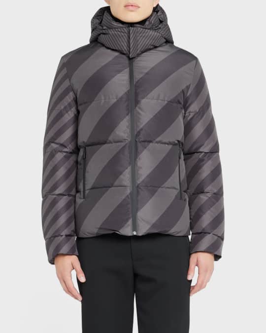 Fendi Men s FF Diagonal Stripe Puffer Coat Neiman Marcus