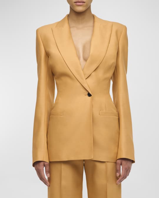 INTERIOR Fontaine Single Breasted Slim Suit Jacket Neiman Marcus