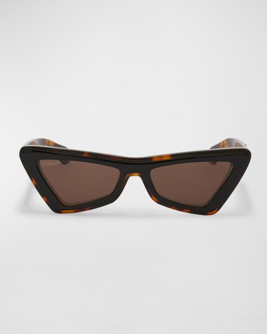 Off-White Artemisia Tortoiseshell Acetate Cat-Eye Sunglasses  display picture 1
