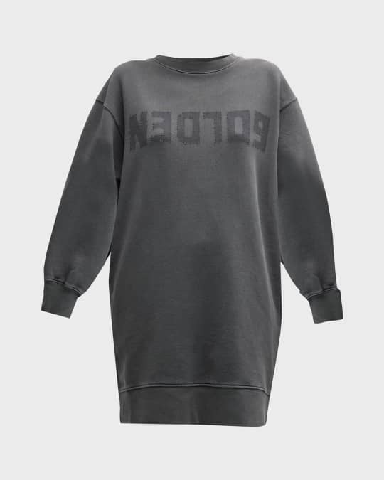 Golden Goose Golden Logo Mini Sweatshirt Dress | Neiman Marcus