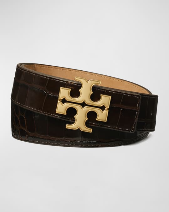 Tory Burch Eleanor Embossed Leather Belt Neiman Marcus