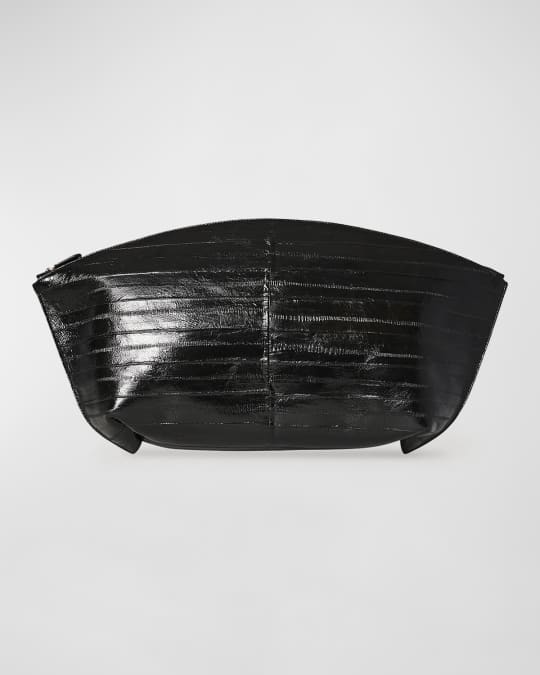 THE ROW Dante XL Clutch Bag in Eel-Embossed Leather | Neiman