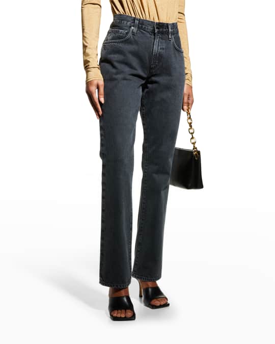 Goldsign The Stratton Mid-Rise Slim Bootcut Jeans | Neiman Marcus