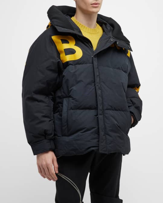 Men s Logo Hooded Puffer Jacket