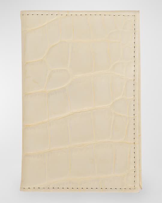 Men's Glazed Alligator Leather Bifold Card Case