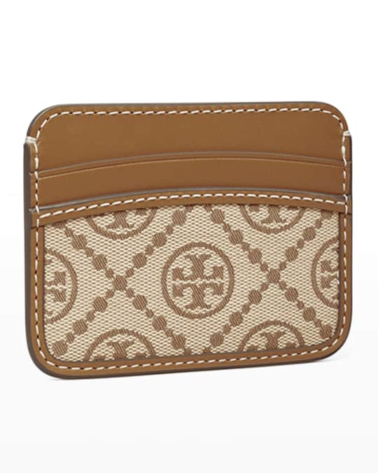 Tory Burch T Monogram Jacquard Card Case | Neiman Marcus