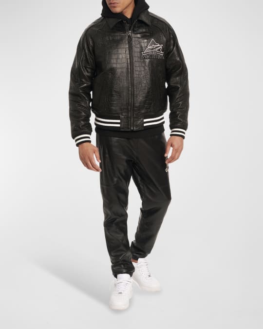 ジャケット・アウター BELVET Croc-Embossed Leather Jacket Croc-Embossed Jacket Jacket – BELVET