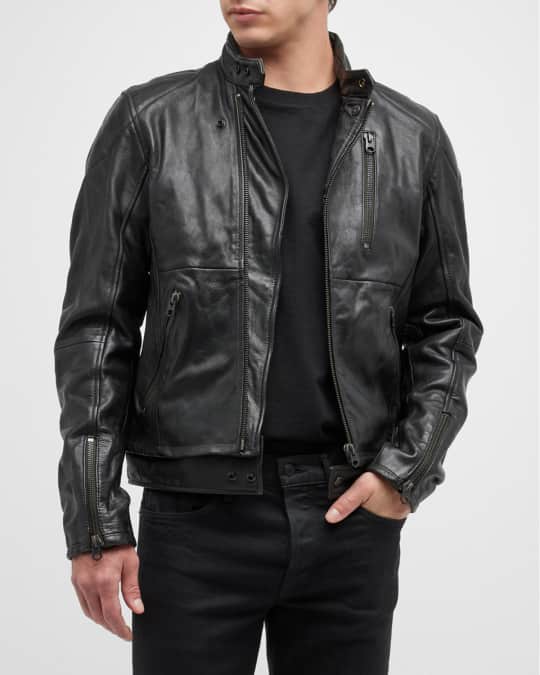 G star raw leather jacket clearance