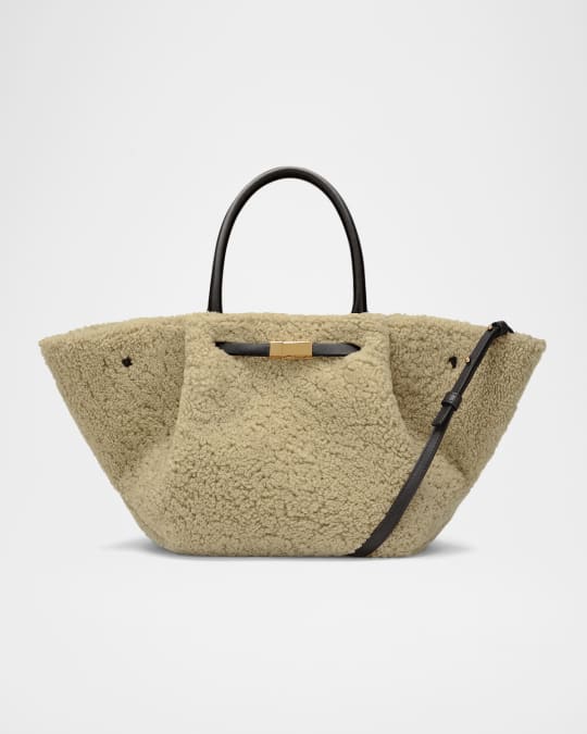 ★DE MERIEL★ Shearling Mini Fur Bag2Colors Shearling Bag DeMellier The New York Midi Sheep Shearling Top-Handle Bag
