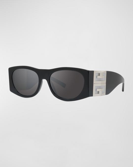 Givenchy logo Oval Sunglasses Givenchy GV Speed 51MM Oval Sunglasses | Saks Fifth Avenue main image 4