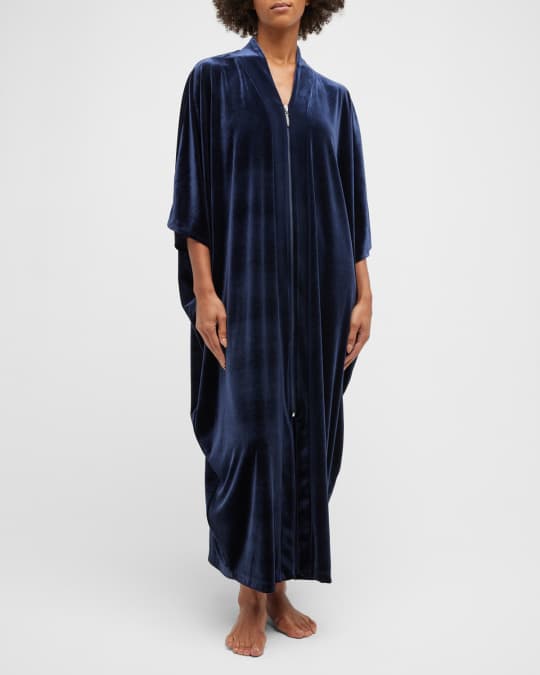 Diamond Tea Gown Zip Front Velvet Caftan Neiman Marcus