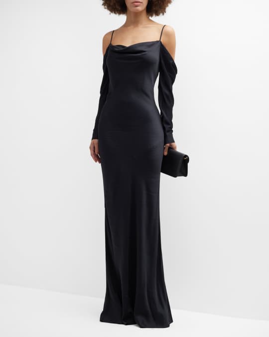 chinese dress ladies Make Memories Cowl Neck Maxi Dress Black