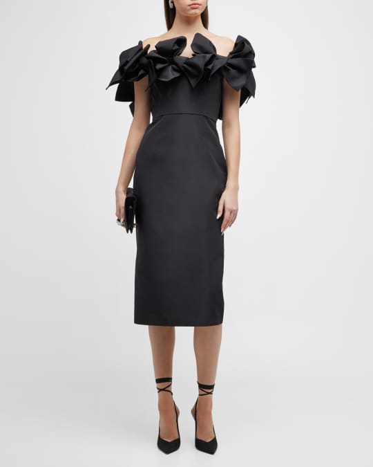 Neiman marcus off top the shoulder dress