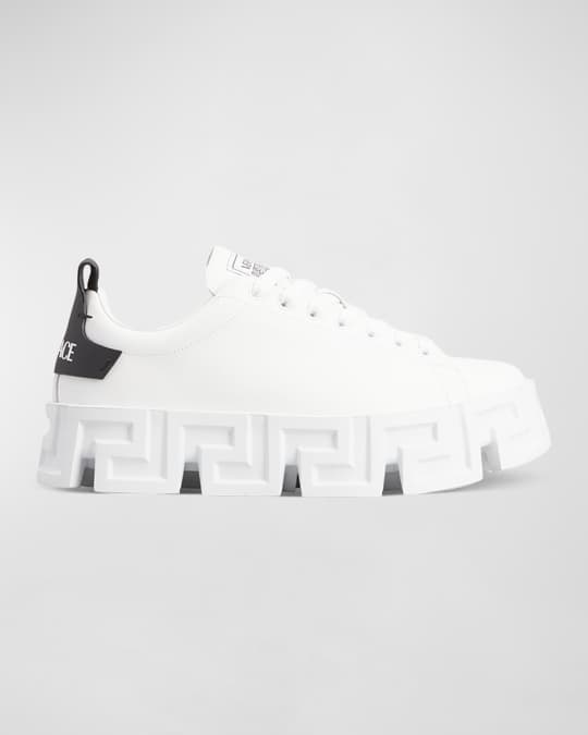【23AW NEW】VERSACE_men / Maxi-Greca ミッドソール スニーカー Versace Men's Maxi-Greca Midsole Leather Low-Top Sneakers