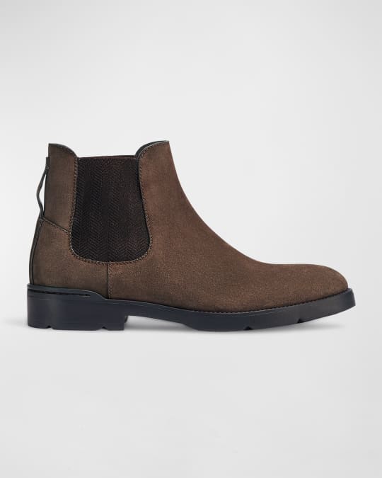 ZEGNA Men s Cortina Suede Leather Chelsea Boots Neiman Marcus
