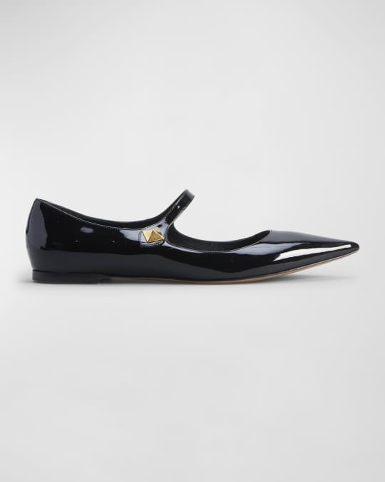 Valentino Garavani Roman Stud Mary Jane Ballerina Flats Neiman